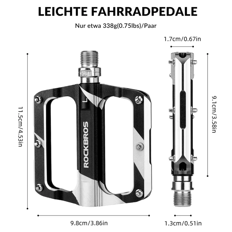 ROCKBROS Rennrad Pedale Alu afgedicht lager 9/16 Zoll 3 Farbe