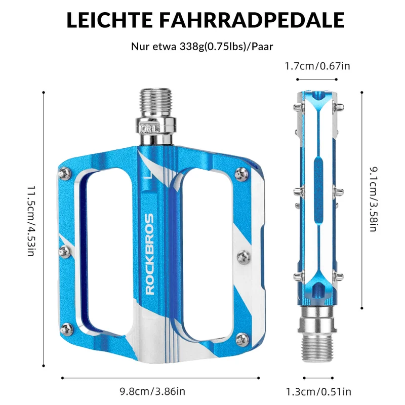 ROCKBROS Rennrad Pedale Alu afgedicht lager 9/16 Zoll 3 Farbe