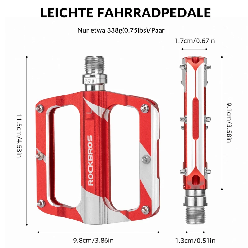 ROCKBROS Rennrad Pedale Alu afgedicht lager 9/16 Zoll 3 Farbe