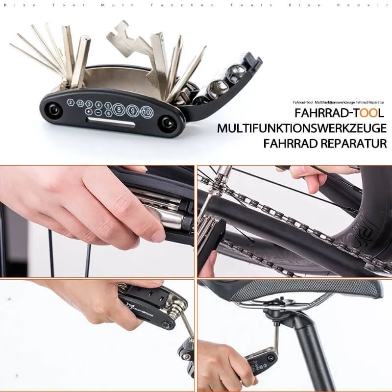 ROCKBROS Fahrrad Multifunktionswerkzeug 16 in 1 Reparatur Werkzeug