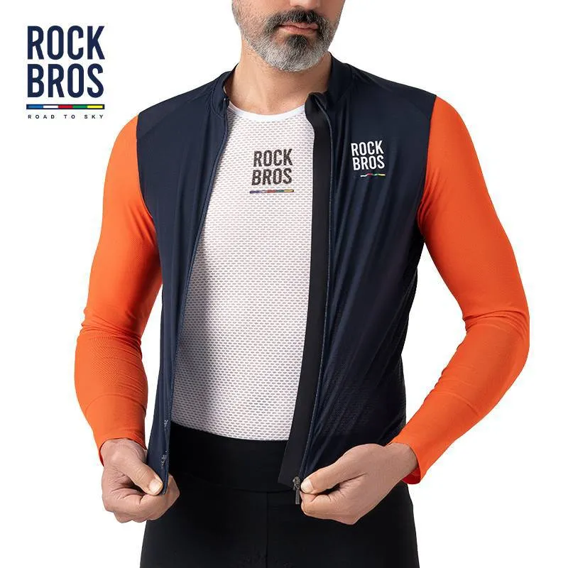 ROAD TO SKY Herren Langarm-Radtrikot Fahrrad Майка для MTB і Rennrad