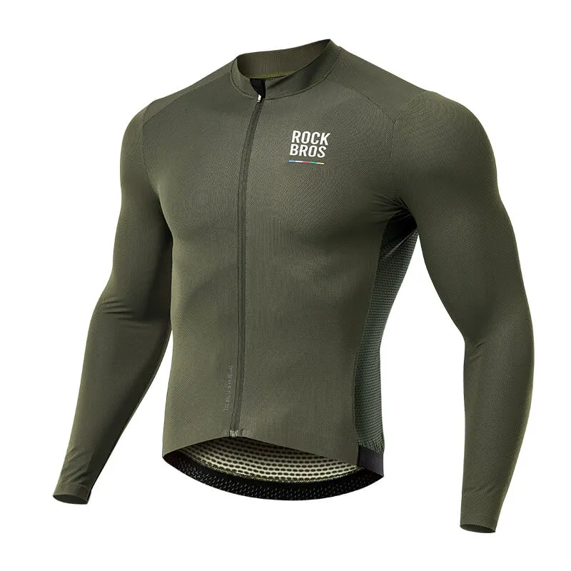ROAD TO SKY Herren Langarm-Radtrikot Fahrrad Майка для MTB і Rennrad
