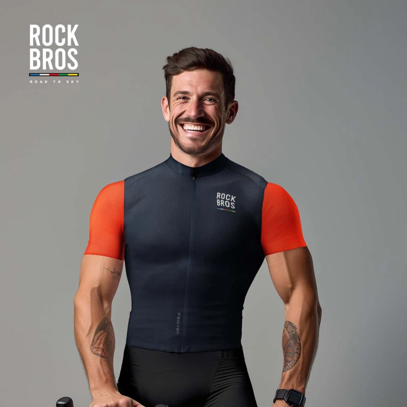 ROAD TO SKY Herren Kurzarm-Radtrikot Fahrrad Майка для MTB & Rennrad