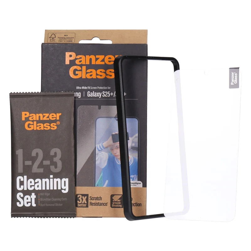 PanzerGlass Ultra Wide Fit Displayschutz passend für Samsung Galaxy S25+, S24+