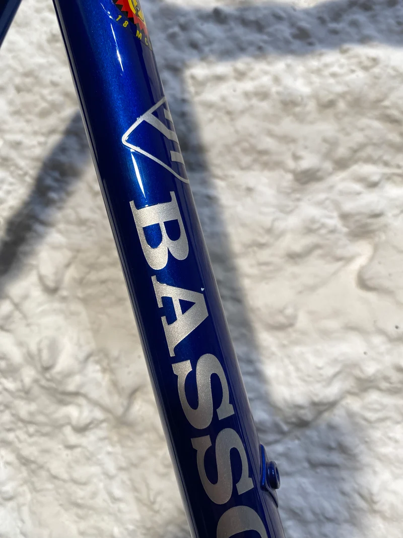 Viper frame blue with silver flames