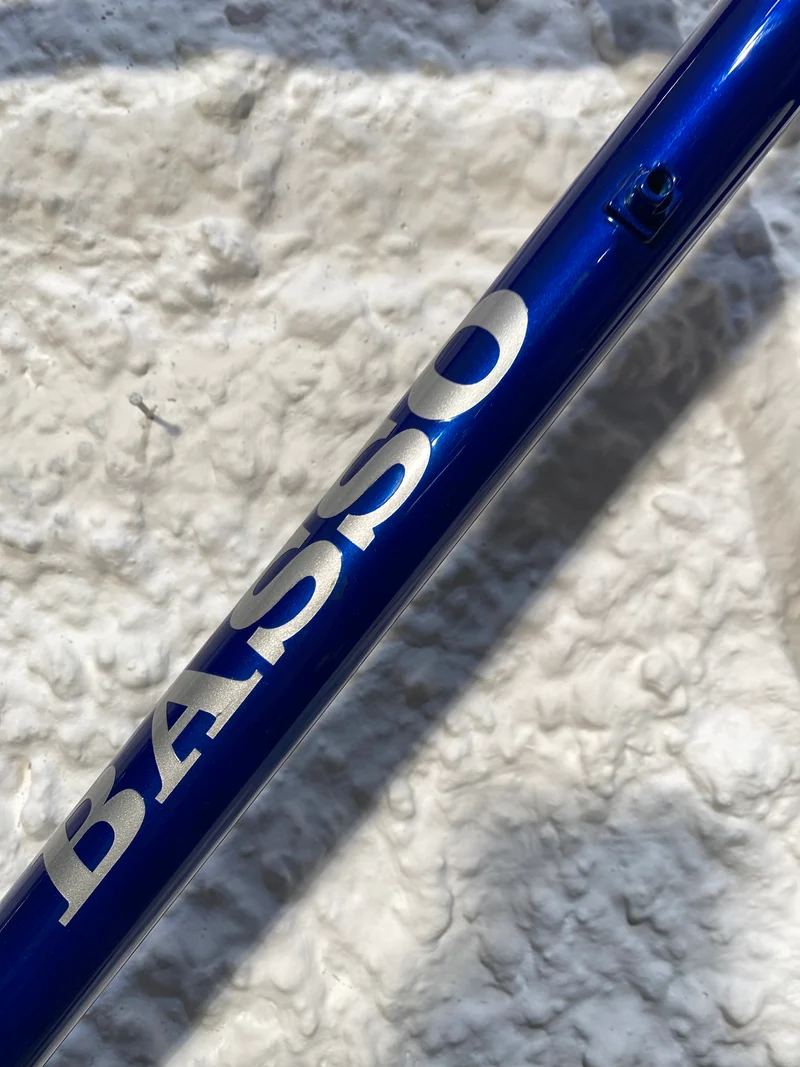 Viper frame blue with silver flames