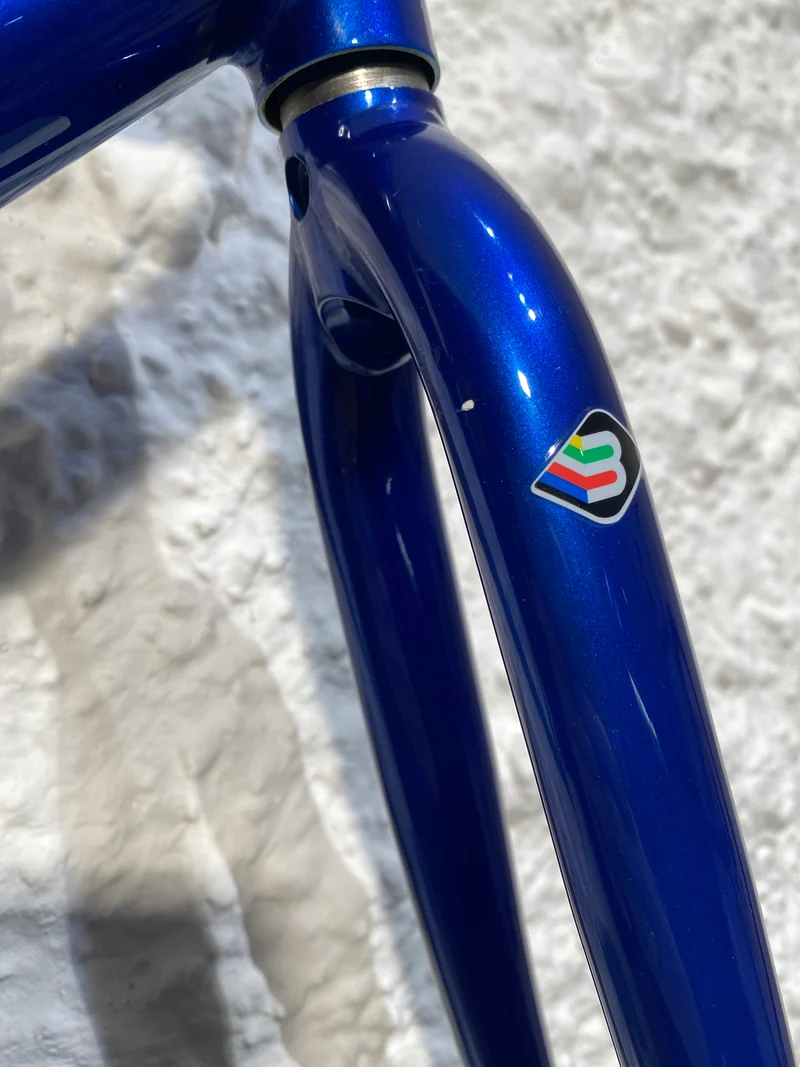 Viper frame blue with silver flames