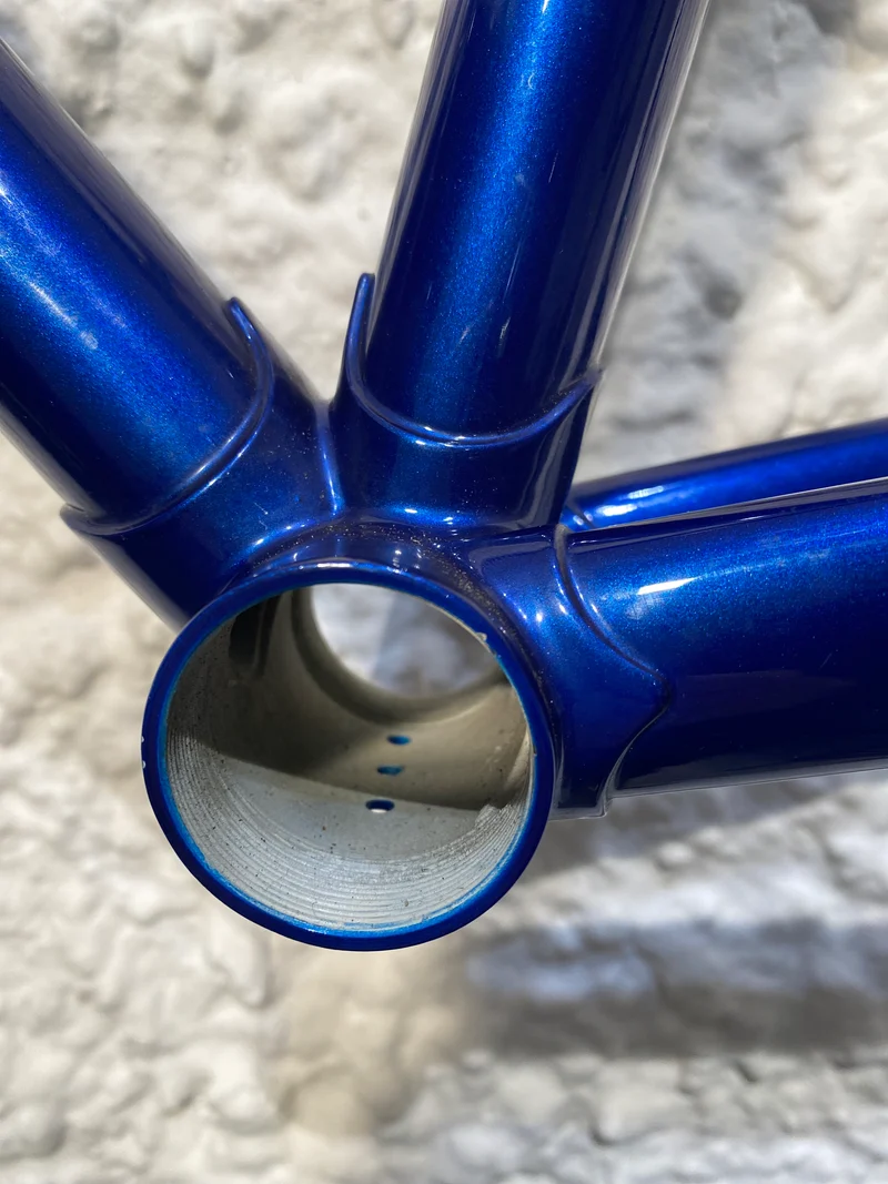 Viper frame blue with silver flames
