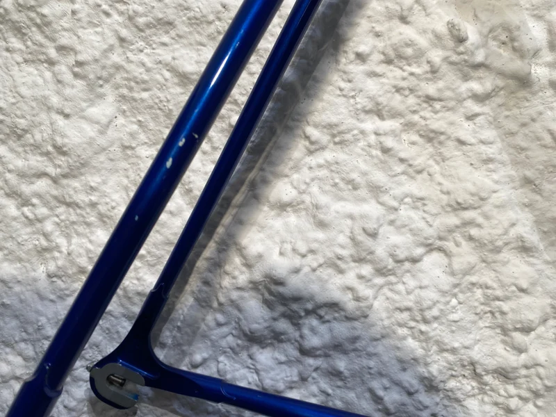 Viper frame blue with silver flames
