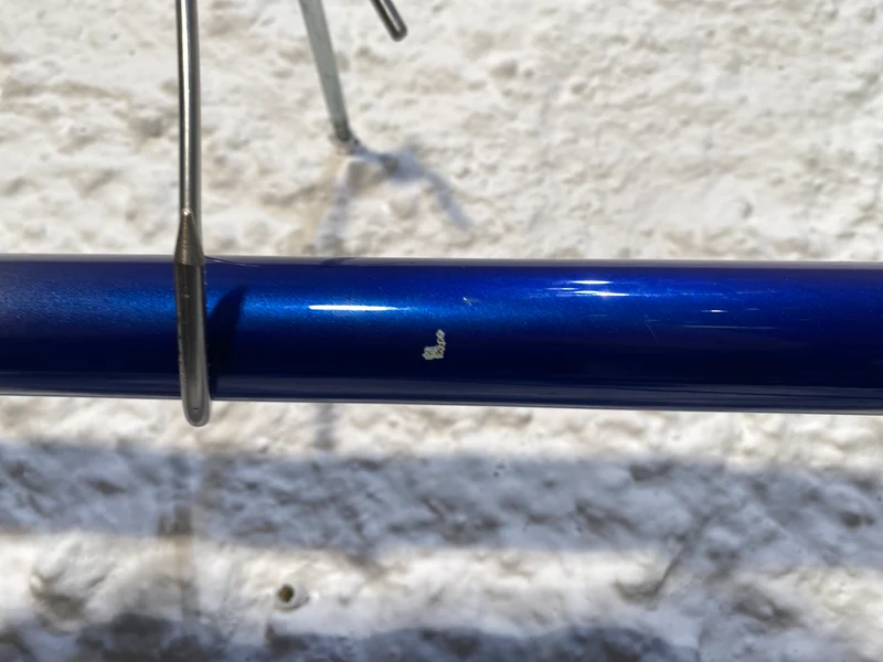 Viper frame blue with silver flames