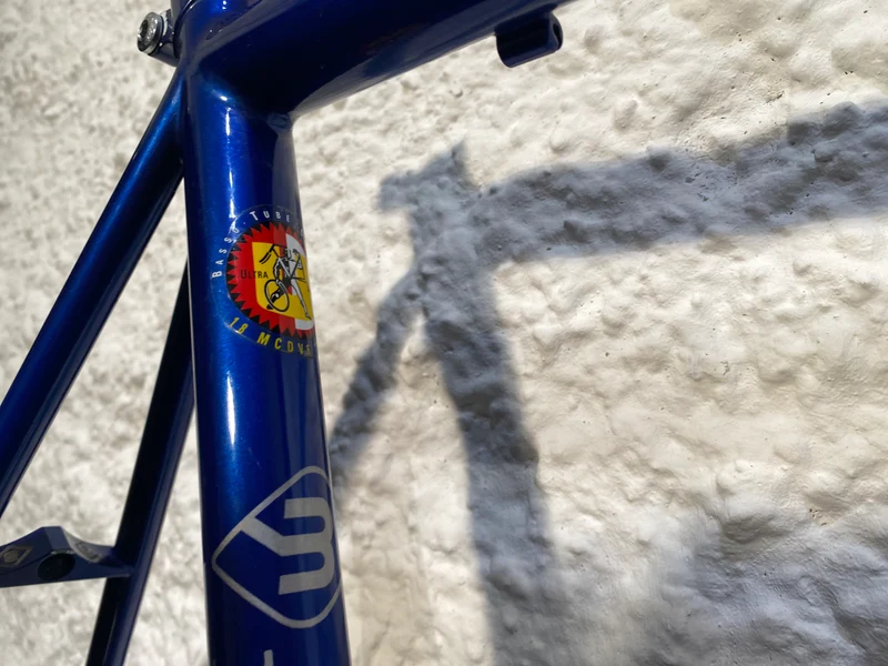 Viper frame blue with silver flames