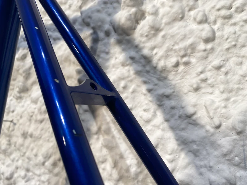 Viper frame blue with silver flames