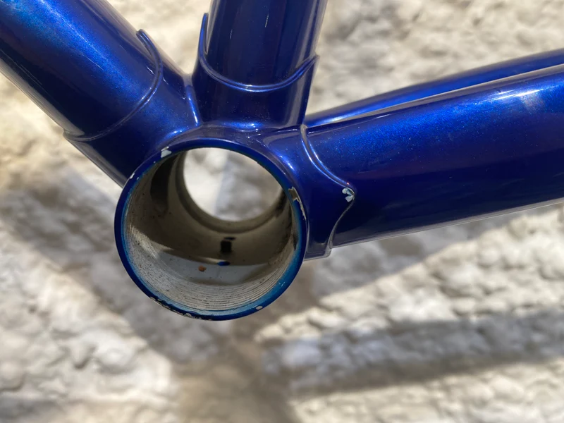 Viper frame blue with silver flames
