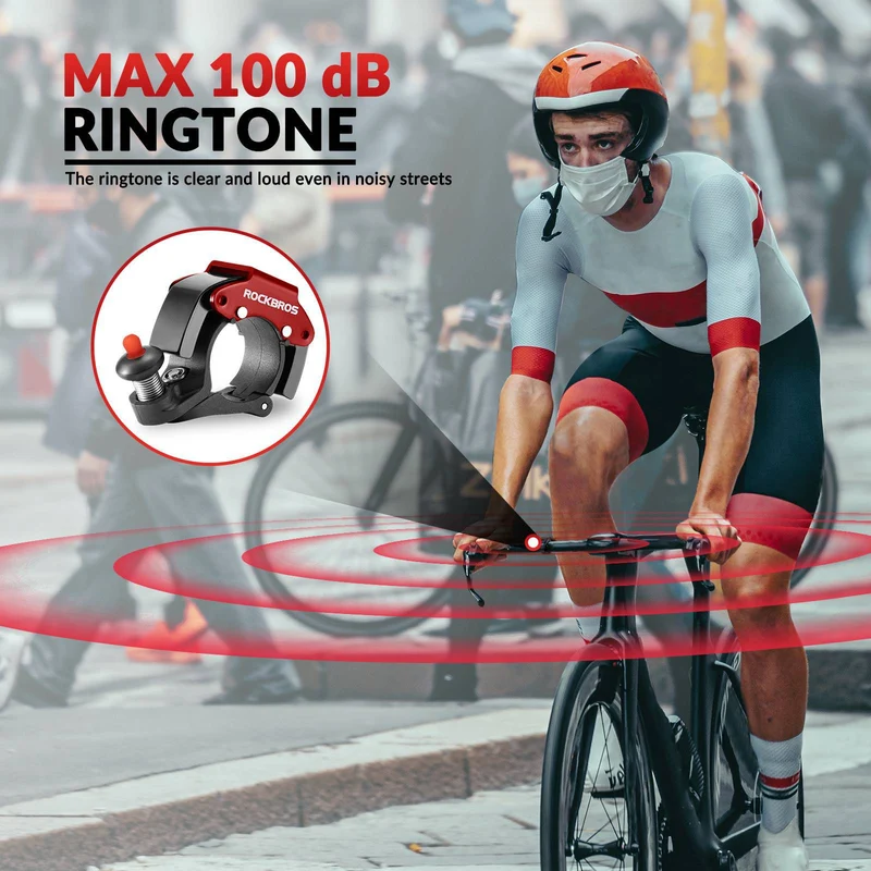 ROCKBROS Fahrradklingel Glocke 100dB Laut Innovativ Mini Fahrrad Klingel