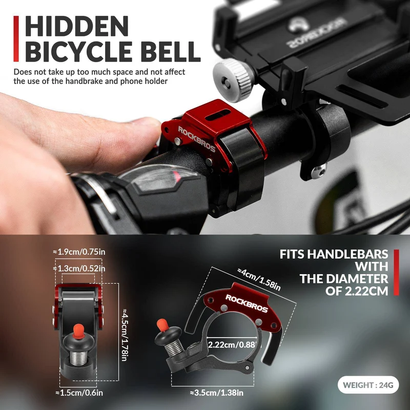 ROCKBROS Fahrradklingel Glocke 100dB Laut Innovativ Mini Fahrrad Klingel