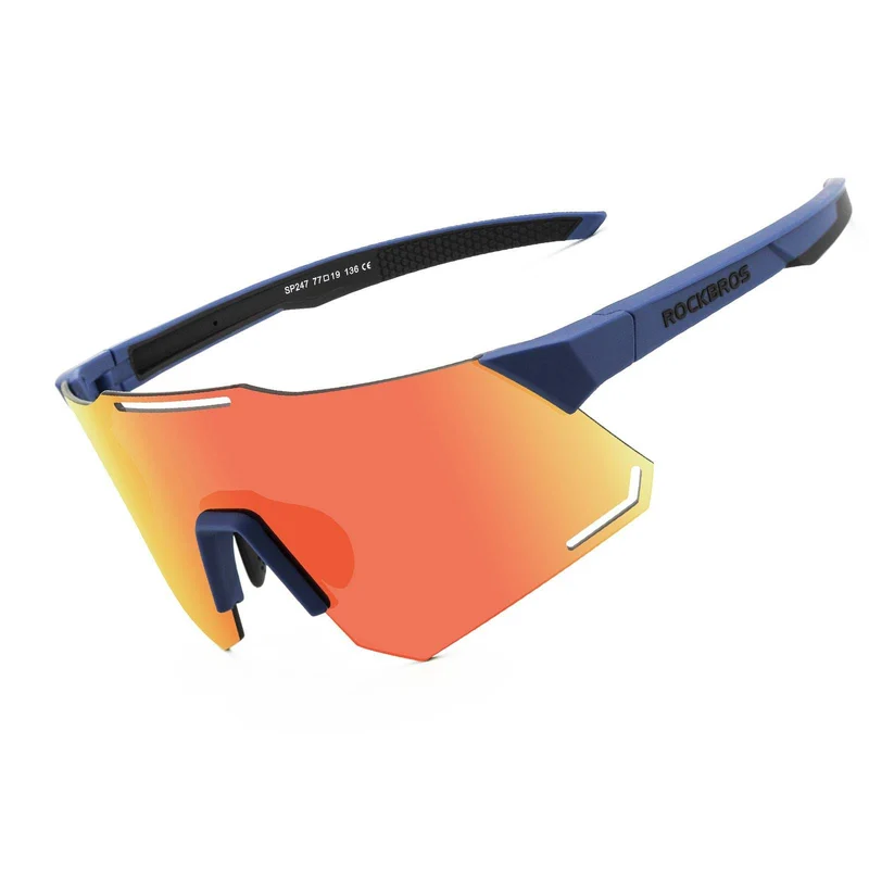 ROCKBROS Sonnenbrille UV400 Schutz Radsportbrille für Damen/Herren