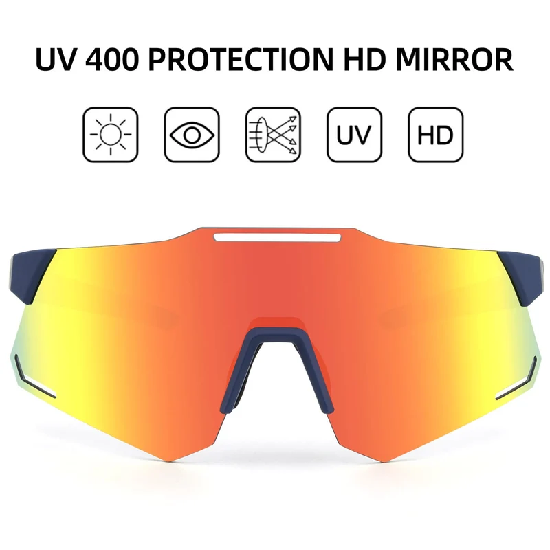 ROCKBROS Sonnenbrille UV400 Schutz Radsportbrille für Damen/Herren