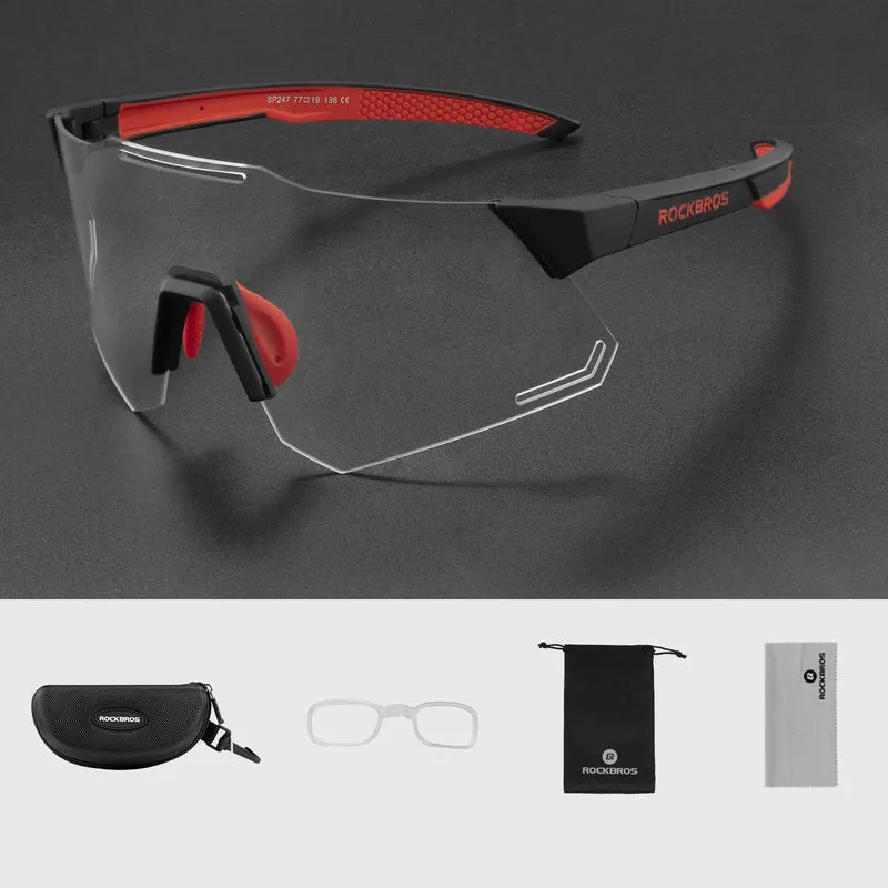 ROCKBROS Sonnenbrille UV400 Schutz Radsportbrille für Damen/Herren