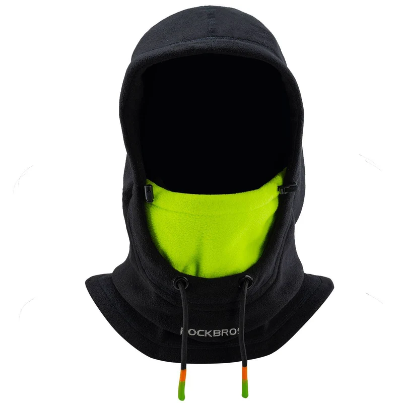 ROCKBROS Winter Skimasker Vlies Bivakmuts voor dames en heren Schwarz Grün