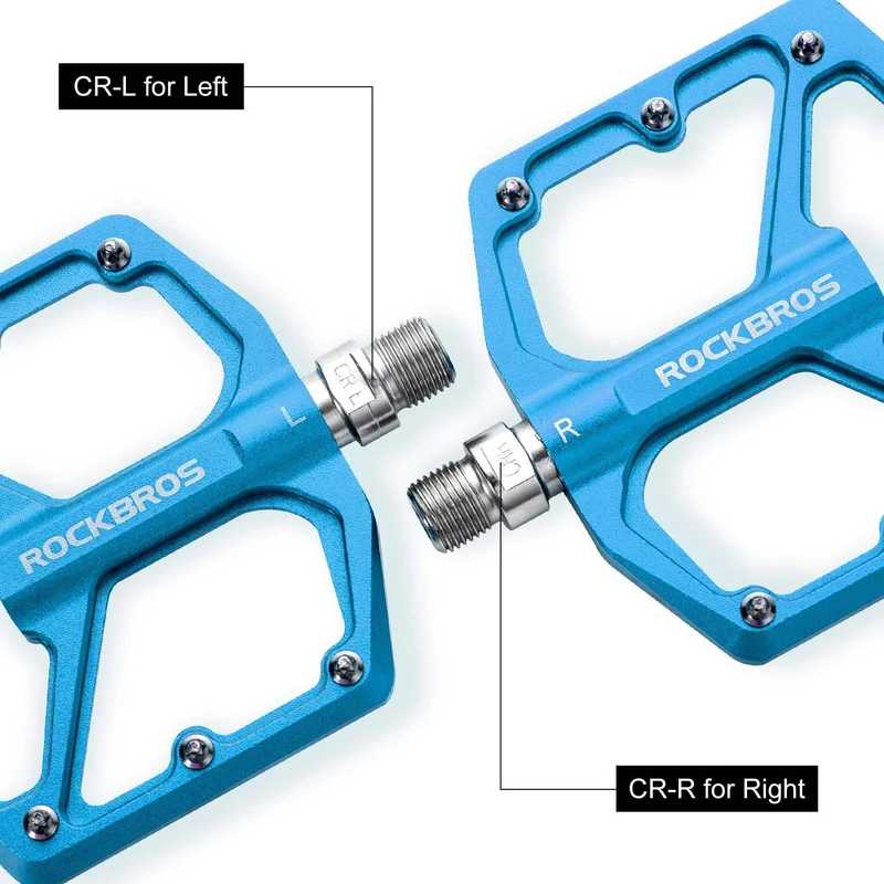 Педалі з алюмініевай платформай ROCKBROS 9/16 Zoll для MTB E-Bike Stadtrad