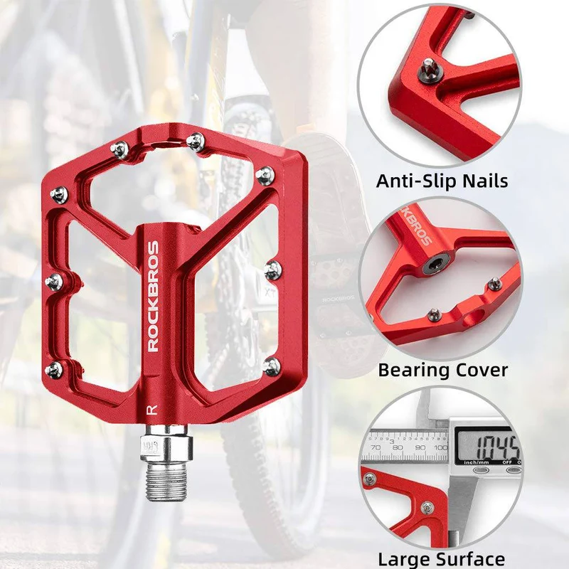 Педалі з алюмініевай платформай ROCKBROS 9/16 Zoll для MTB E-Bike Stadtrad