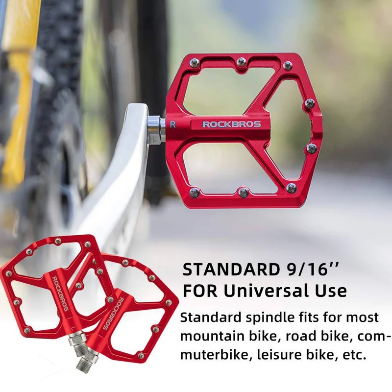 Педалі з алюмініевай платформай ROCKBROS 9/16 Zoll для MTB E-Bike Stadtrad