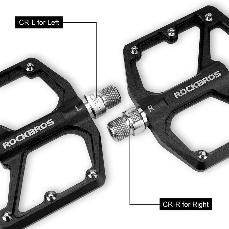 Педалі з алюмініевай платформай ROCKBROS 9/16 Zoll для MTB E-Bike Stadtrad