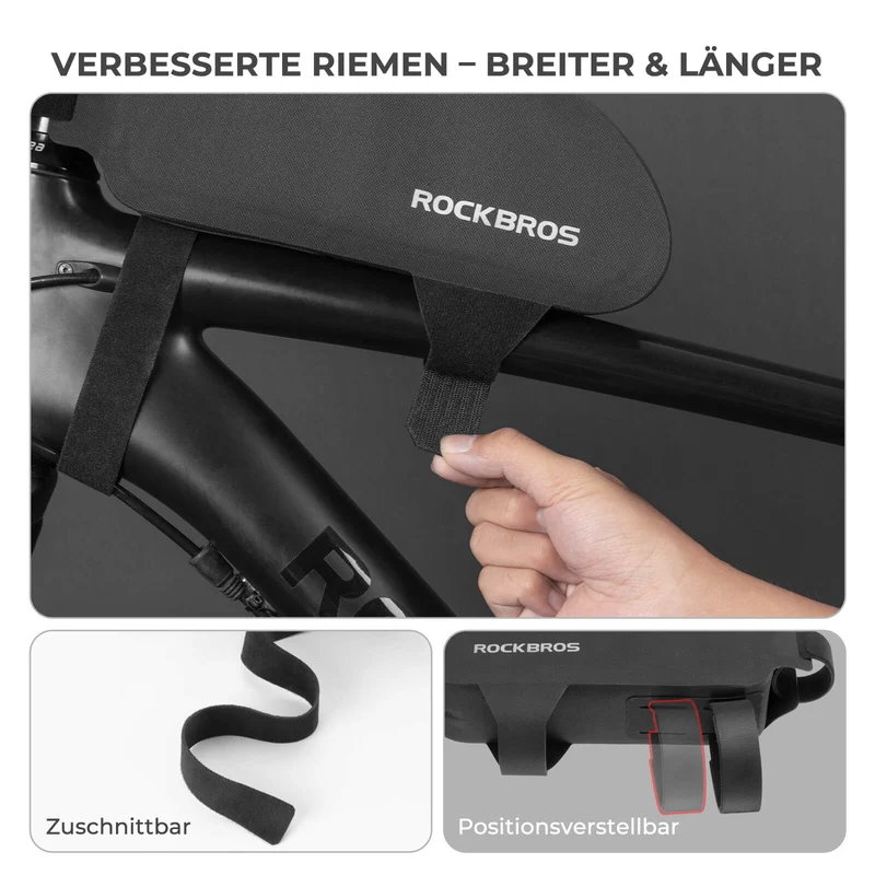 Oberrohrtassche 100% Wasserdicht voor Rennrad MTB