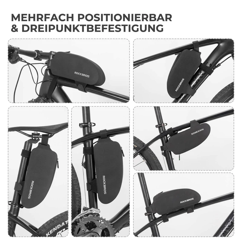 Oberrohrtassche 100% Wasserdicht voor Rennrad MTB