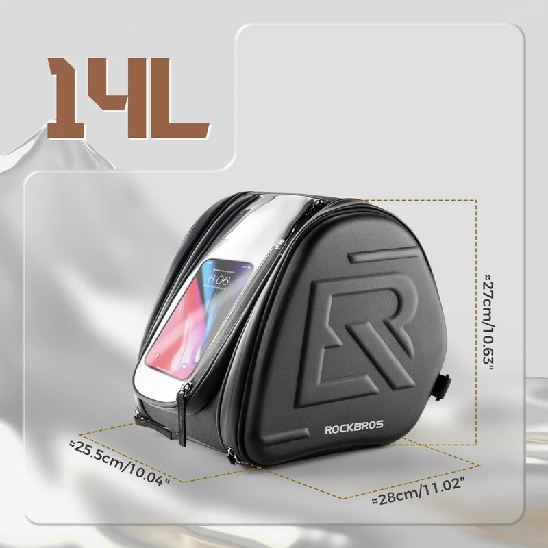 ROCKBROS Motorradtasche Tankrugzak met Handyhalter Hecktasche 14L