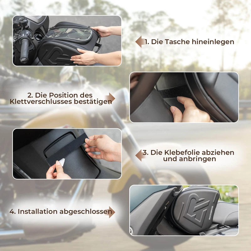ROCKBROS Motorradtasche Tankrugzak met Handyhalter Hecktasche 14L
