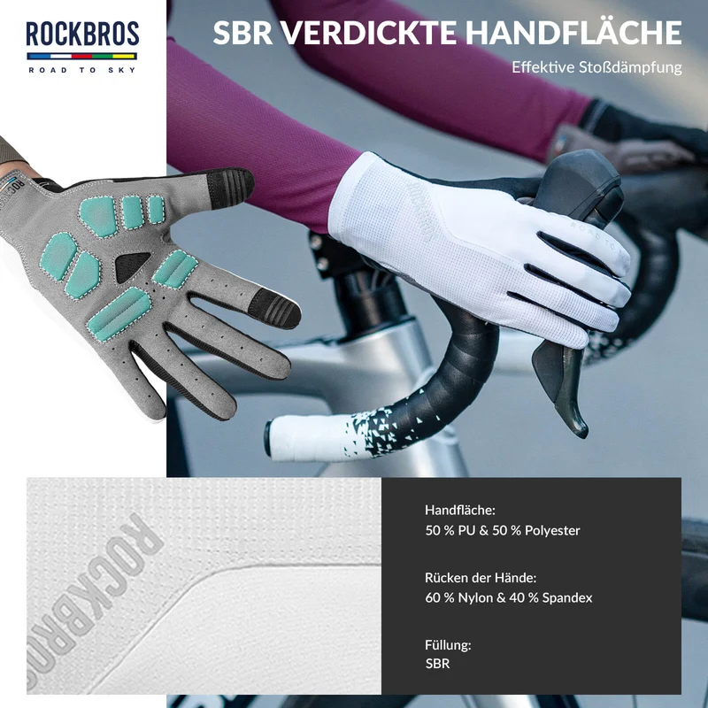 ROAD TO SKY Fahrradhandschoenen met touchscreen Atmungsaktiv Herren/Damen