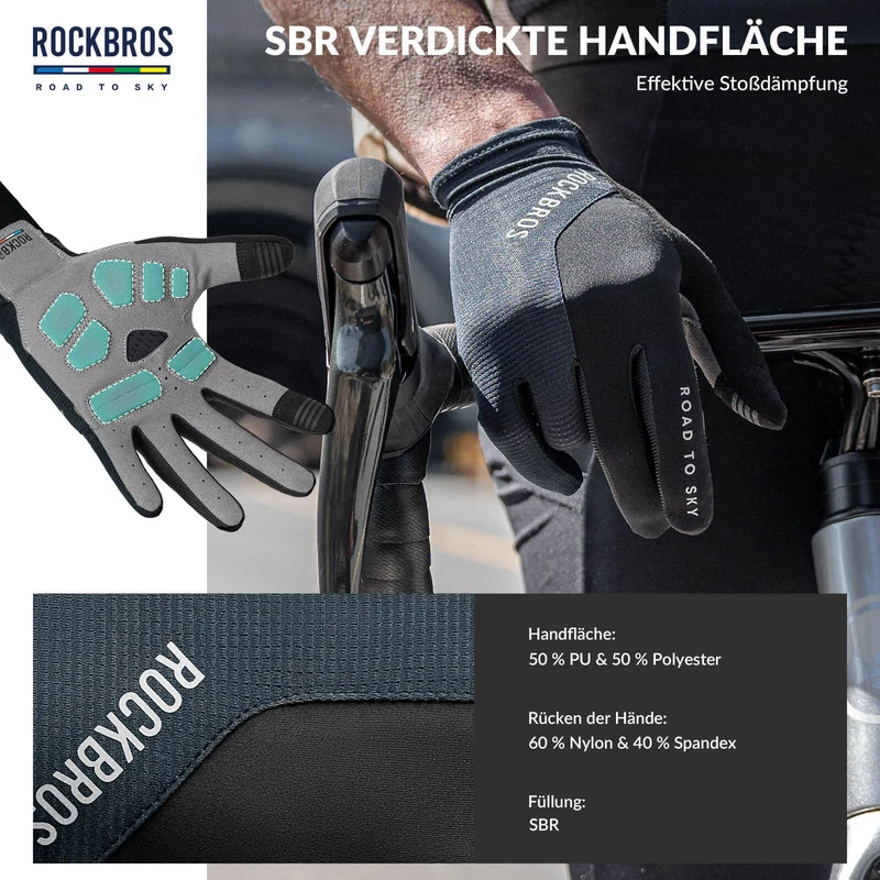 ROAD TO SKY Fahrradhandschoenen met touchscreen Atmungsaktiv Herren/Damen