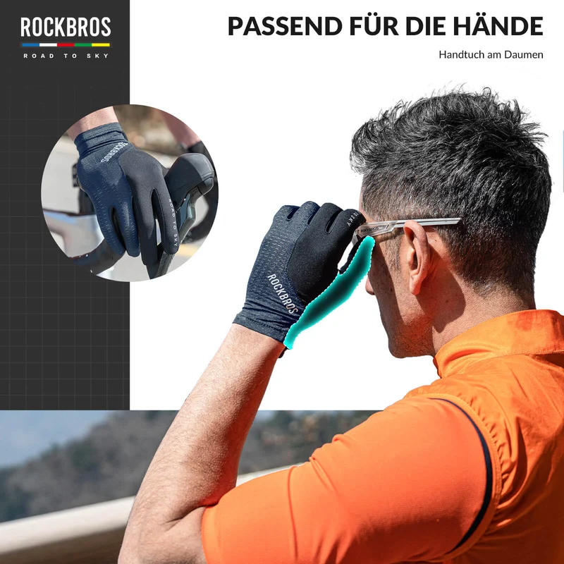 ROAD TO SKY Fahrradhandschoenen met touchscreen Atmungsaktiv Herren/Damen