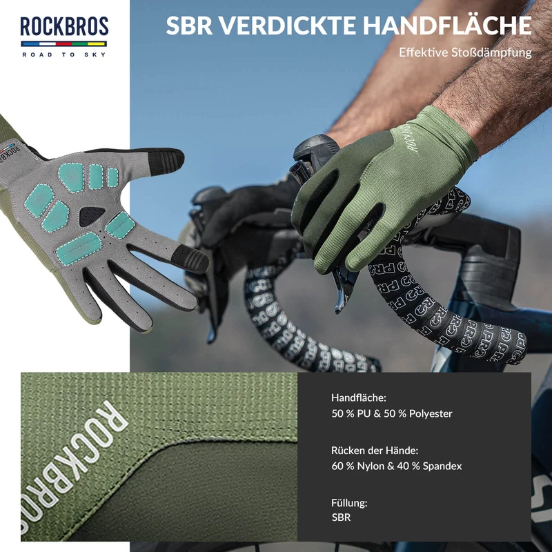 ROAD TO SKY Fahrradhandschoenen met touchscreen Atmungsaktiv Herren/Damen