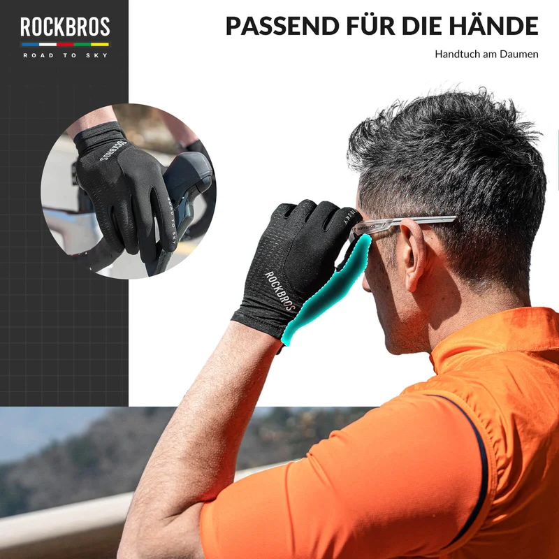ROAD TO SKY Fahrradhandschoenen met touchscreen Atmungsaktiv Herren/Damen