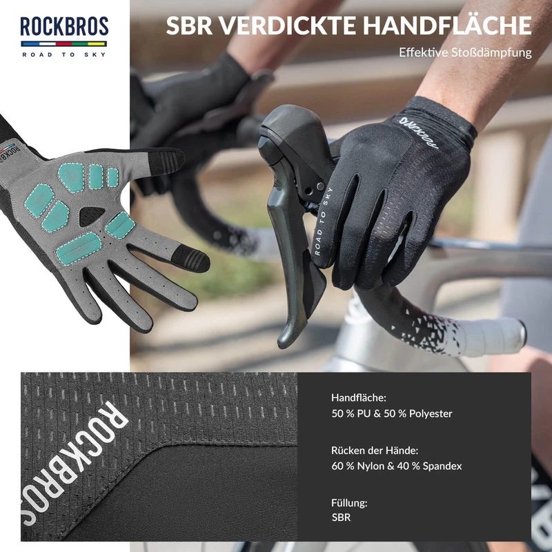 ROAD TO SKY Fahrradhandschoenen met touchscreen Atmungsaktiv Herren/Damen