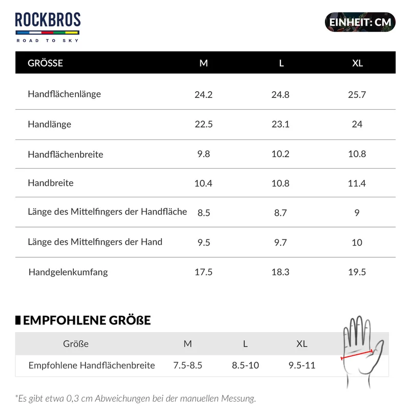 ROAD TO SKY Fahrradhandschoenen met touchscreen Atmungsaktiv Herren/Damen