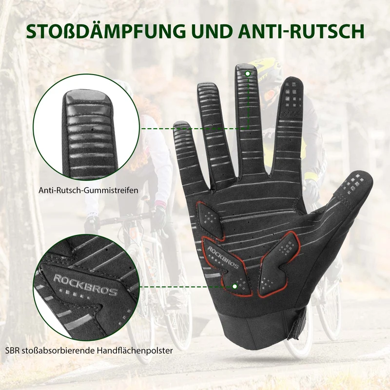 ROCKBROS Handschoen met touchscreen-design voor outdoor-activiteiten, unisex