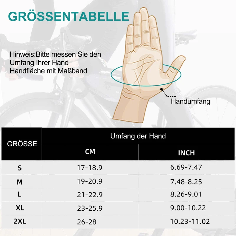 ROCKBROS Reithandschuhe Full Finger SBR Herren Sporthandschuhe M-XXL
