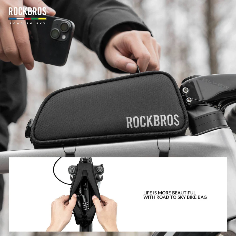 ДАРОГА ДА НЕБА Reflektierende Wasserabweisende Fahrrad Oberrohrtasche