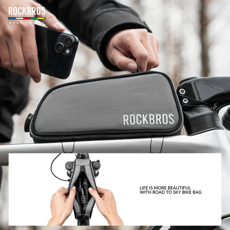 ДАРОГА ДА НЕБА Reflektierende Wasserabweisende Fahrrad Oberrohrtasche