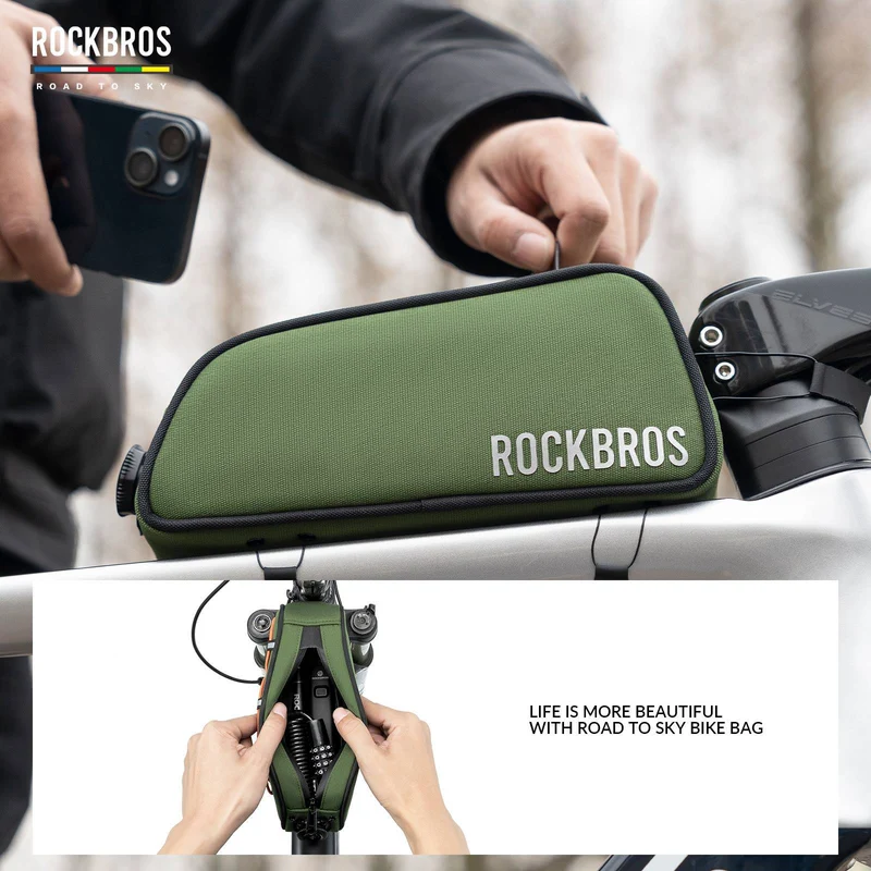 ДАРОГА ДА НЕБА Reflektierende Wasserabweisende Fahrrad Oberrohrtasche