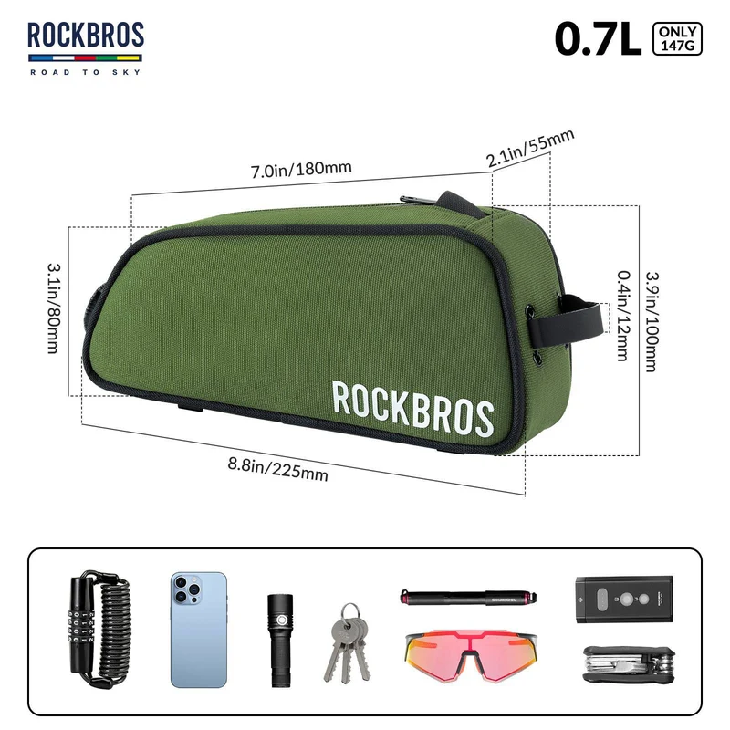 ДАРОГА ДА НЕБА Reflektierende Wasserabweisende Fahrrad Oberrohrtasche