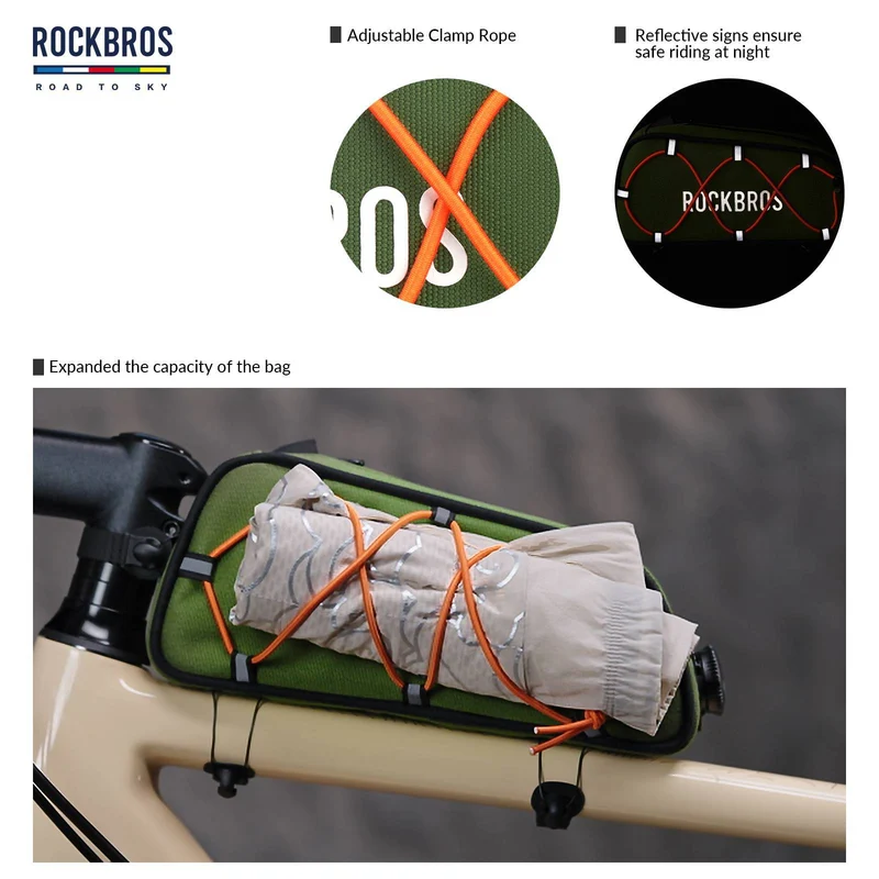 ДАРОГА ДА НЕБА Reflektierende Wasserabweisende Fahrrad Oberrohrtasche