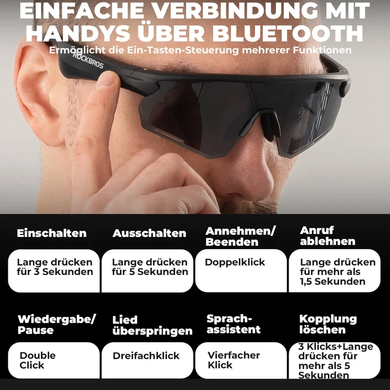 Elektronische Brille Intelligente Fahrradbrille Selbsttönend/Polarisiert