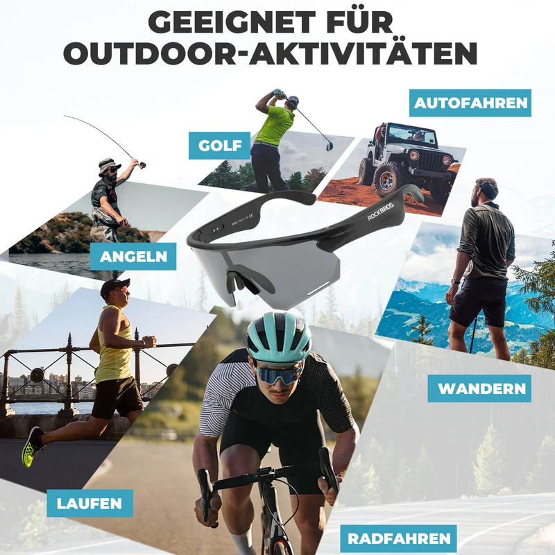 Elektronische Brille Intelligente Fahrradbrille Selbsttönend/Polarisiert