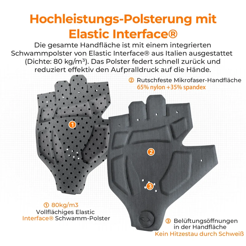 Elastic Interface® Halbvinger Fahrradhandschuhe
