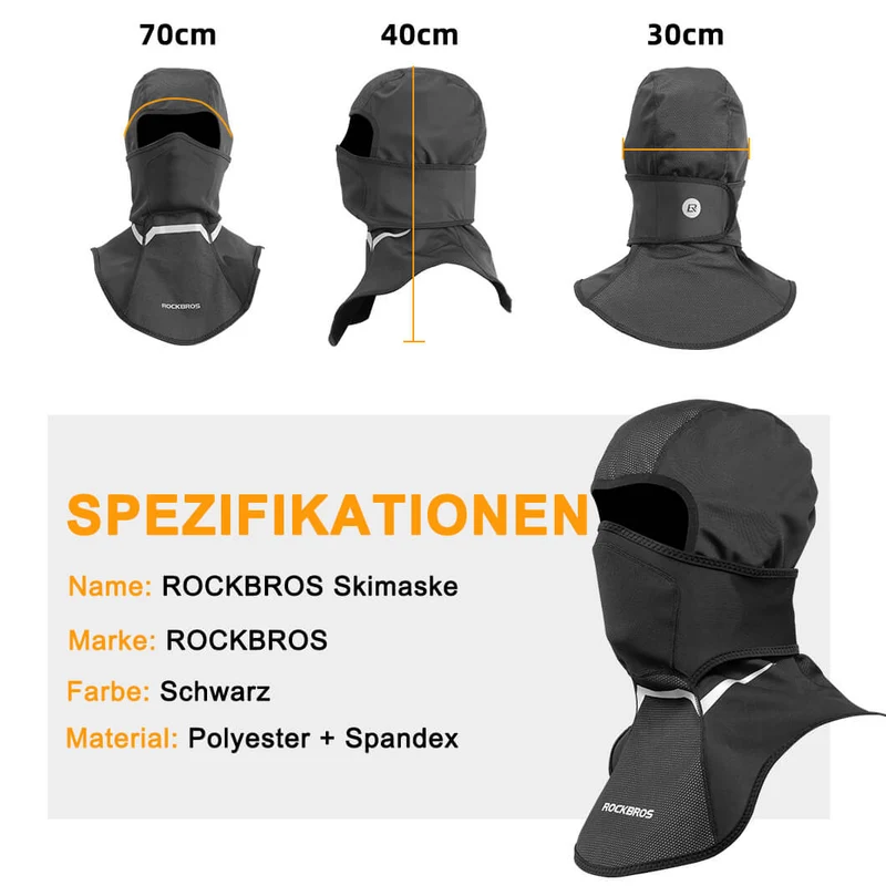 ROCKBROS Winddichte Sturmhaube Балаклава Skimaske Atmungsaktiv