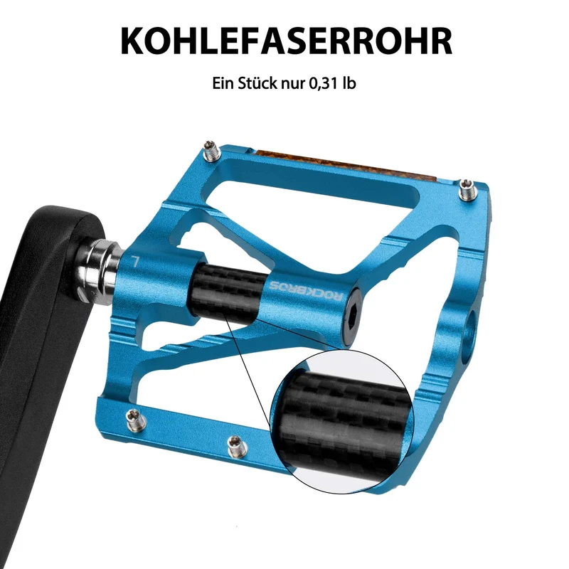 ROCKBROS Alu Fahrradpedale 9/16 Zoll met zwei PVC Reflektoren